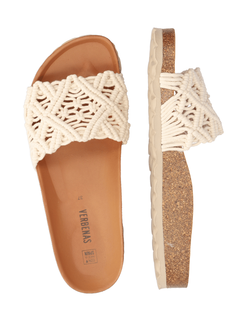 Verbenas-Textil-Pantoffel-beige
