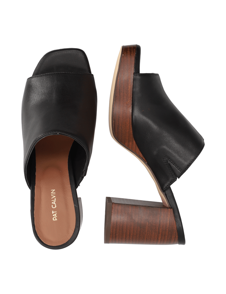 Pat-Calvin-Glattleder-Pantoffel-schwarz