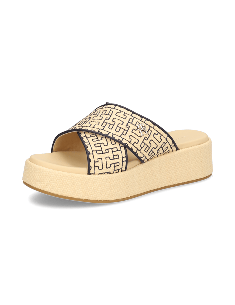 Tommy-Hilfiger-TH-MONO-RAFIA-FLATFORM-bež