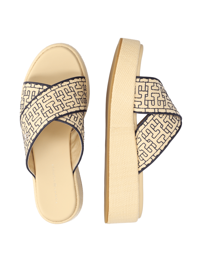 Tommy-Hilfiger-TH-MONO-RAFIA-FLATFORM-bež