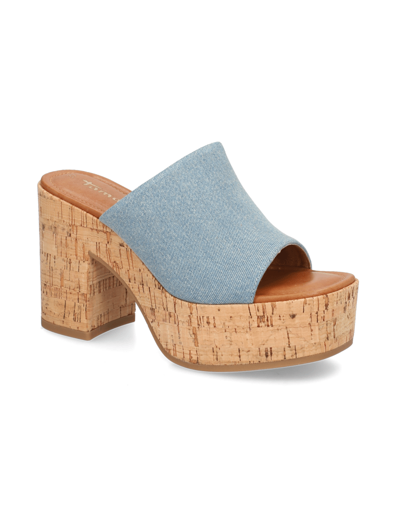 TAMARIS-Textil-Pantoffel-hellblau