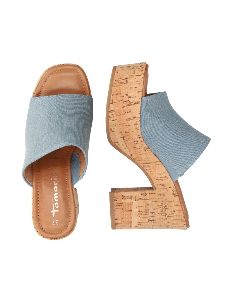 TAMARIS-Textil-Pantoffel-hellblau