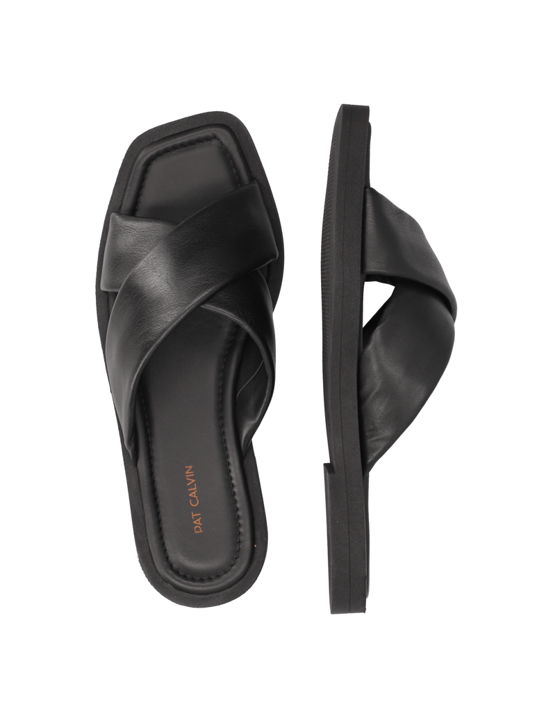 Pat-Calvin-Glattleder-Pantoffel-weiss