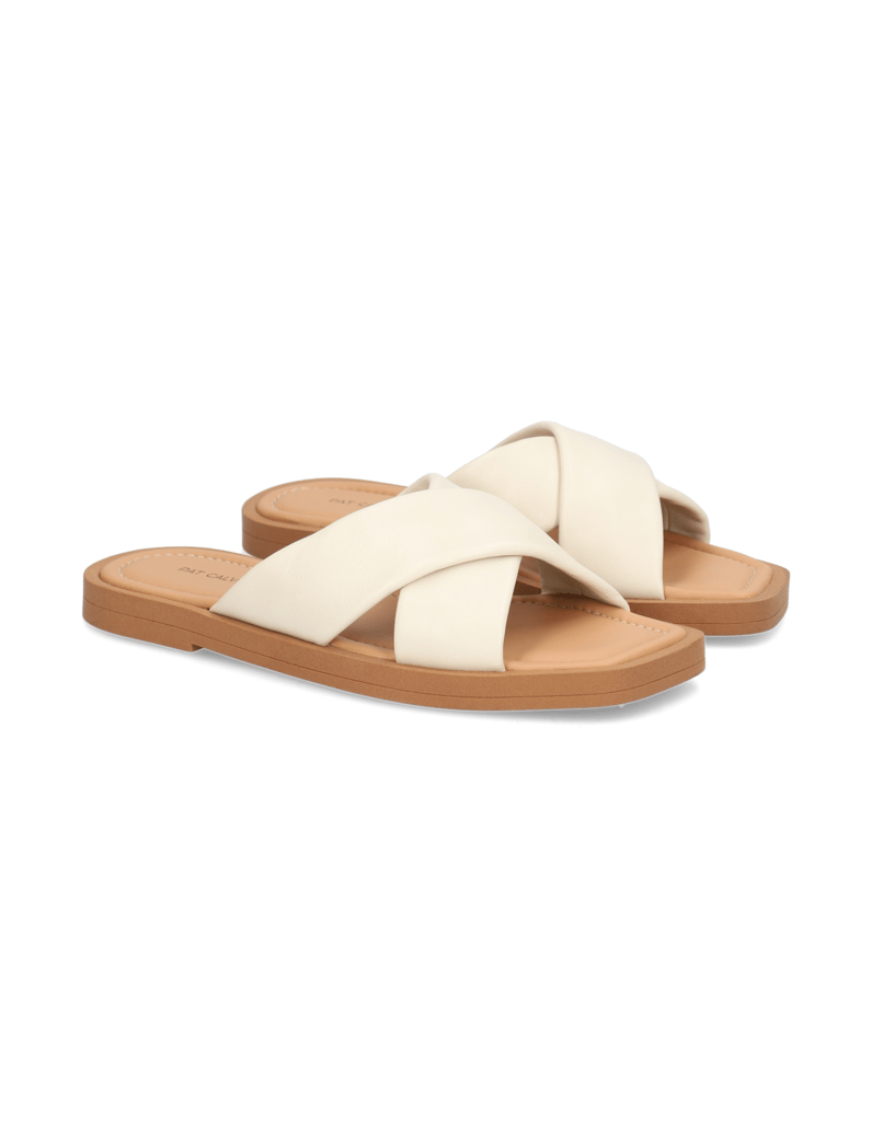 Pat-Calvin-hladká-kůže-pantofle-bílá