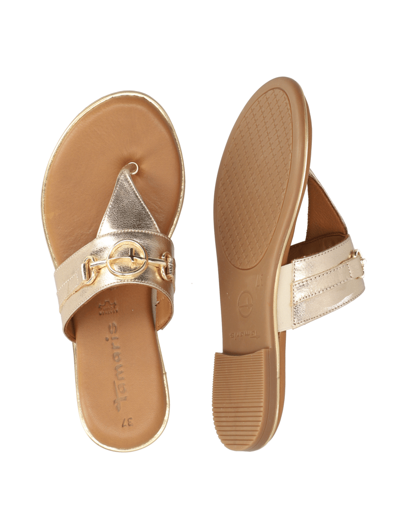 TAMARIS-Glattleder-Zehentrenner