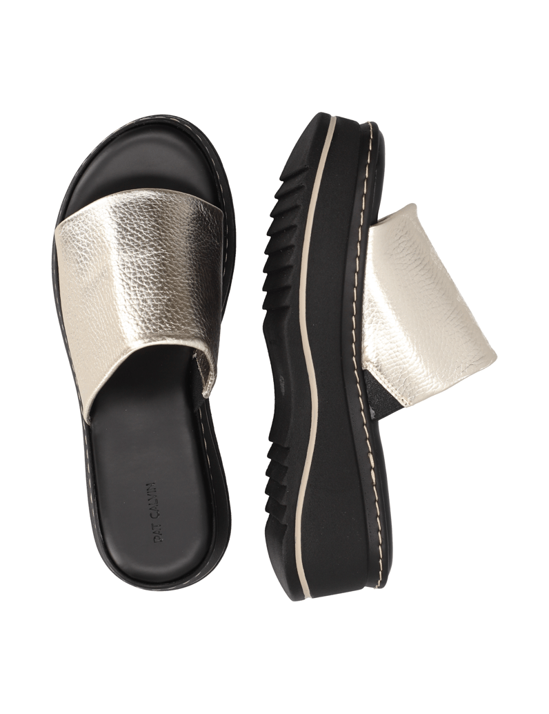 Pat-Calvin-Glattleder-Pantoffel-gold