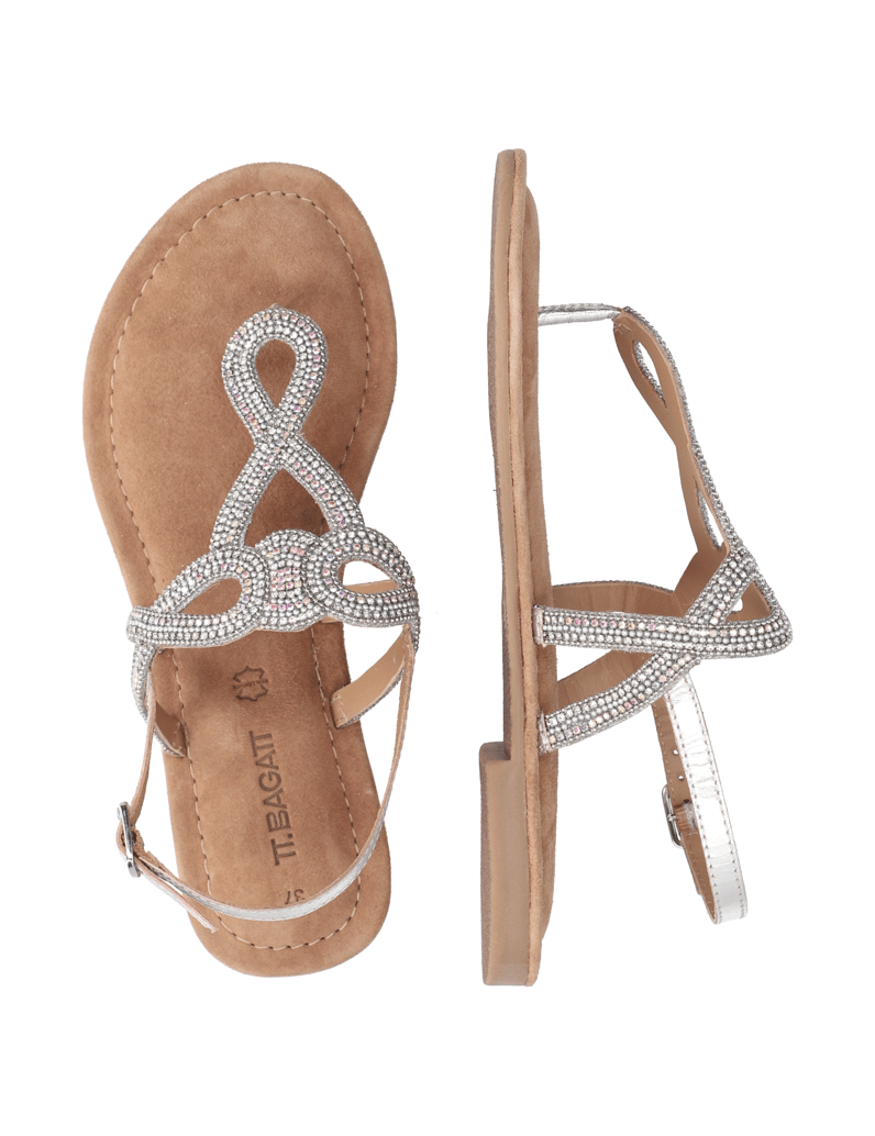 TT.-BAGATT-Glattleder-Sandale-silber