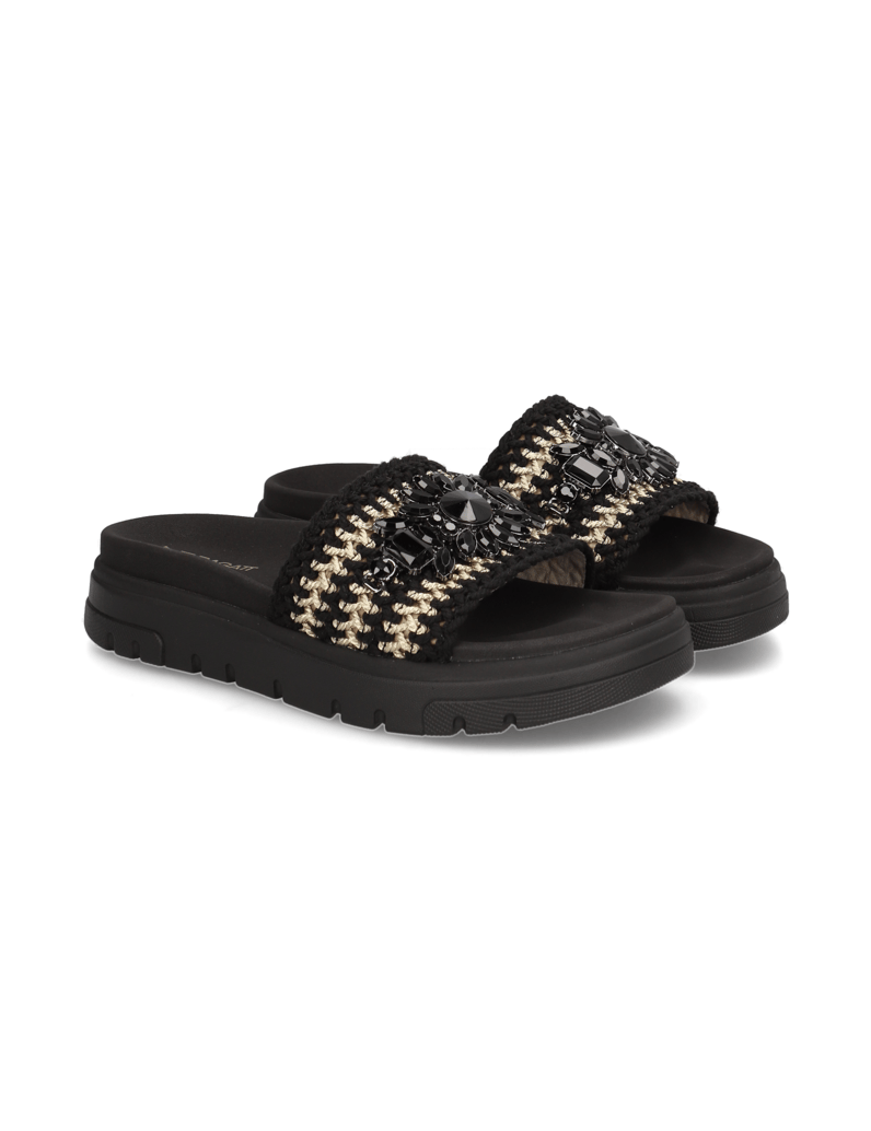 TT.-BAGATT-Textil-Pantoffel-schwarz