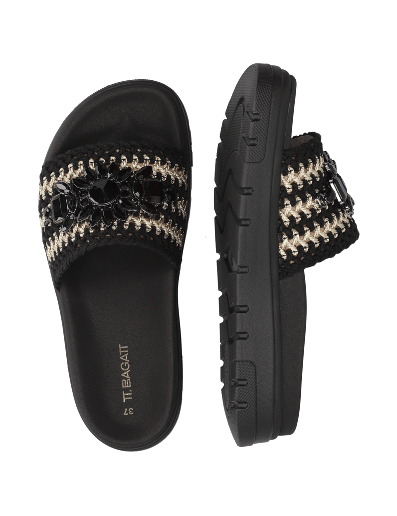 TT.-BAGATT-Textil-Pantoffel-schwarz
