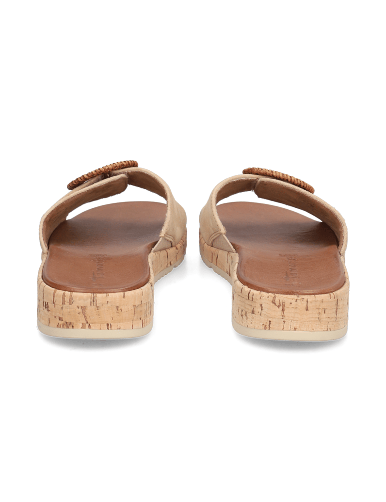 TAMARIS-velur-pantofle-béžová