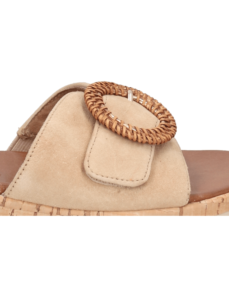 TAMARIS-velur-pantofle-béžová