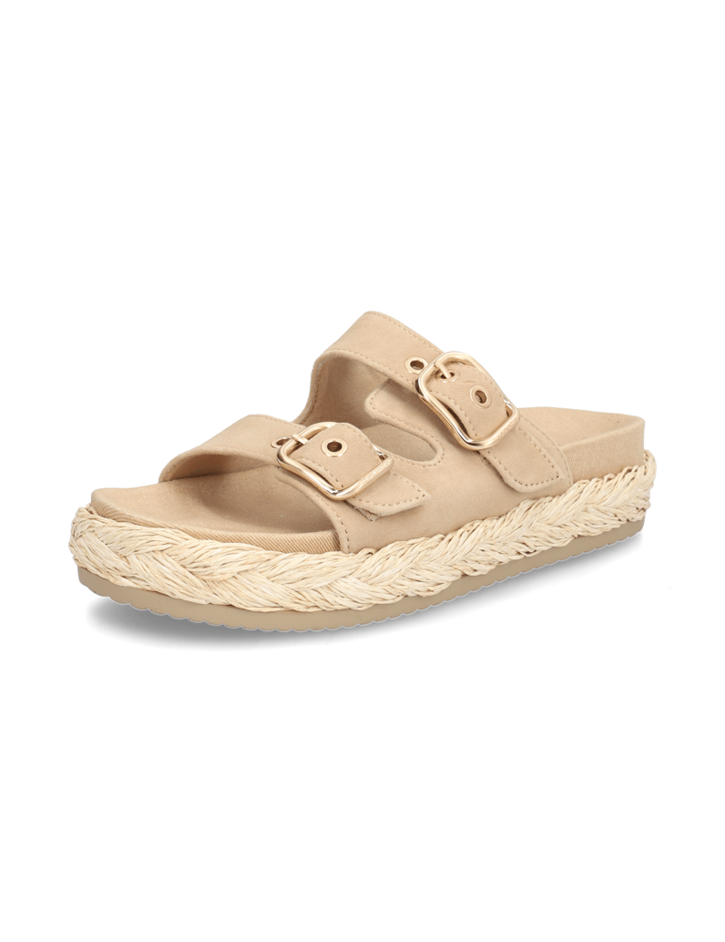 TAMARIS-velur-pantofle-béžová