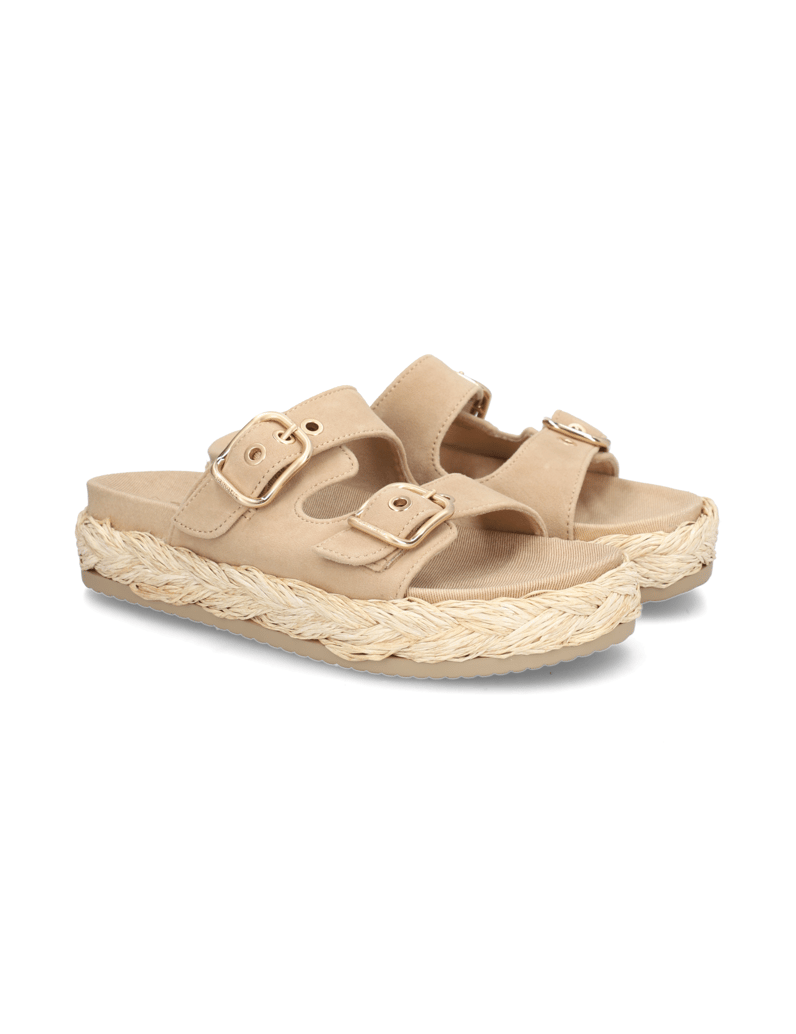 TAMARIS-velur-pantofle-béžová