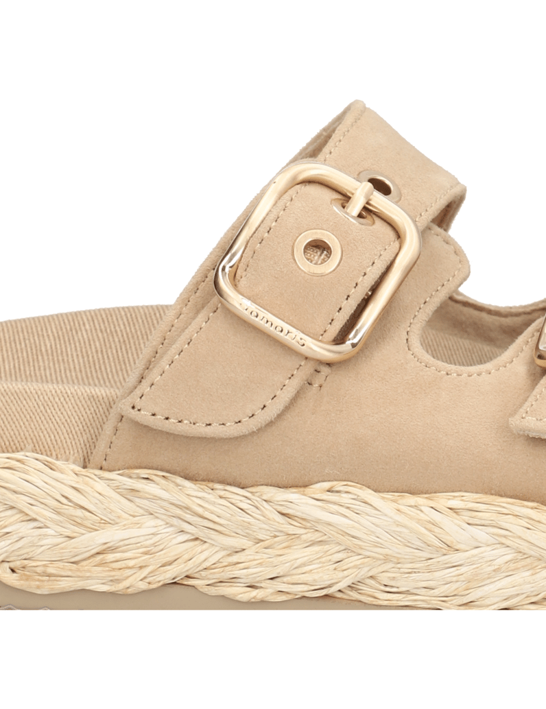 TAMARIS-velur-pantofle-béžová