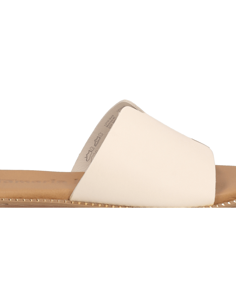 TAMARIS-hladká-kůže-pantofle-bílá