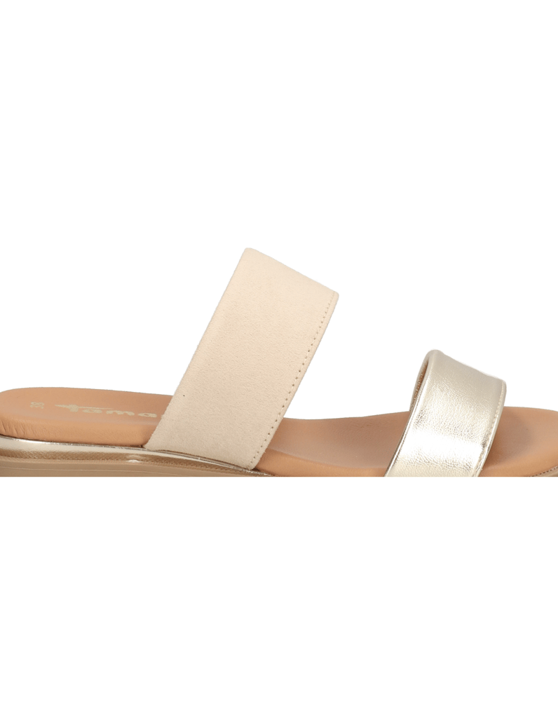 TAMARIS-kombinace-kůže-pantofle-béžová