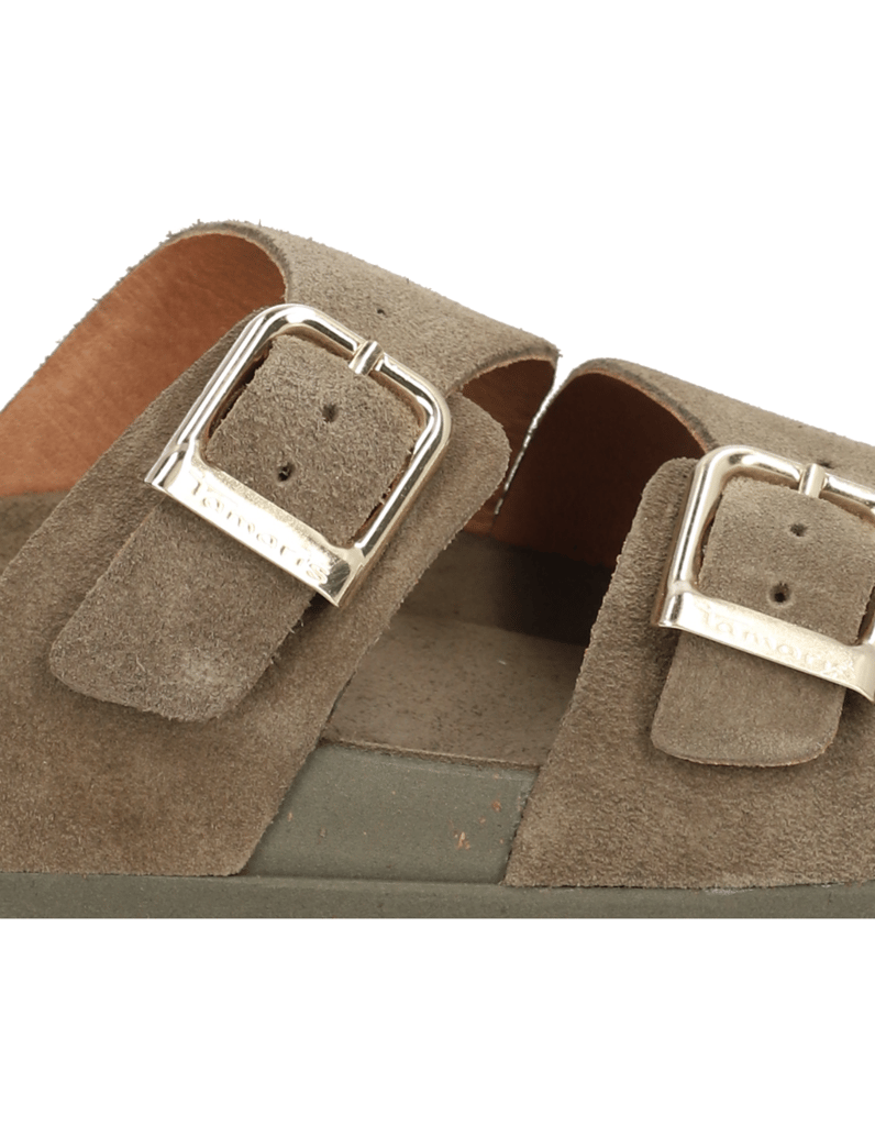 TAMARIS-velur-pantofle-černá