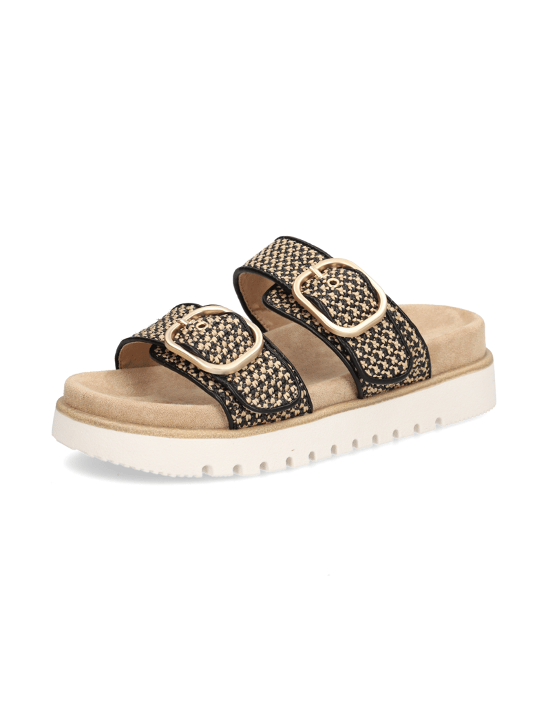 Pat-Calvin-Textil-Pantoffel-schwarz