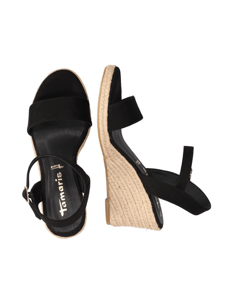 TAMARIS-Keilsandale-schwarz