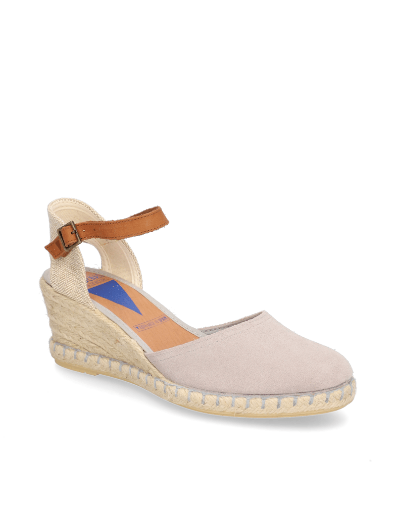 Verbenas-Veloursleder-Keilsandale-beige