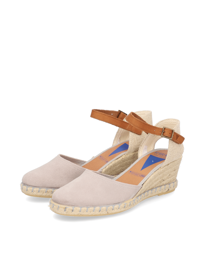 Verbenas-Veloursleder-Keilsandale-beige