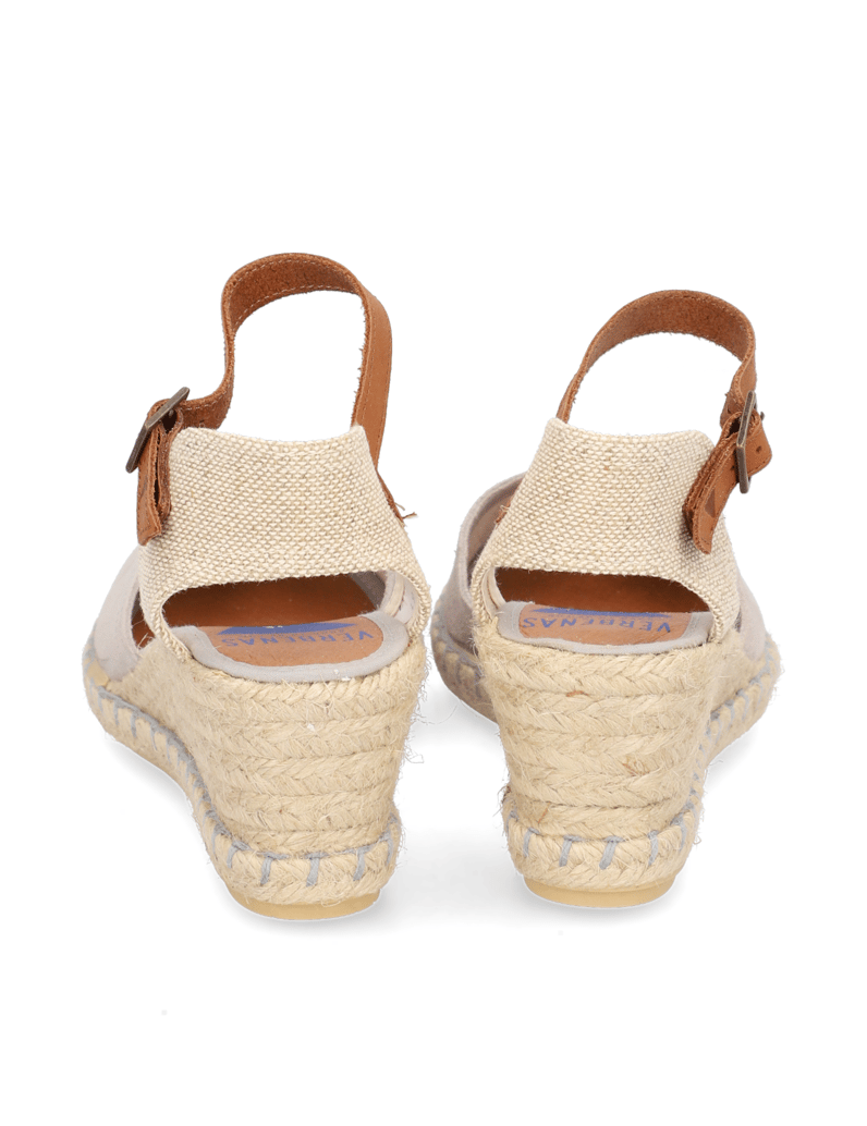 Verbenas-Veloursleder-Keilsandale-beige