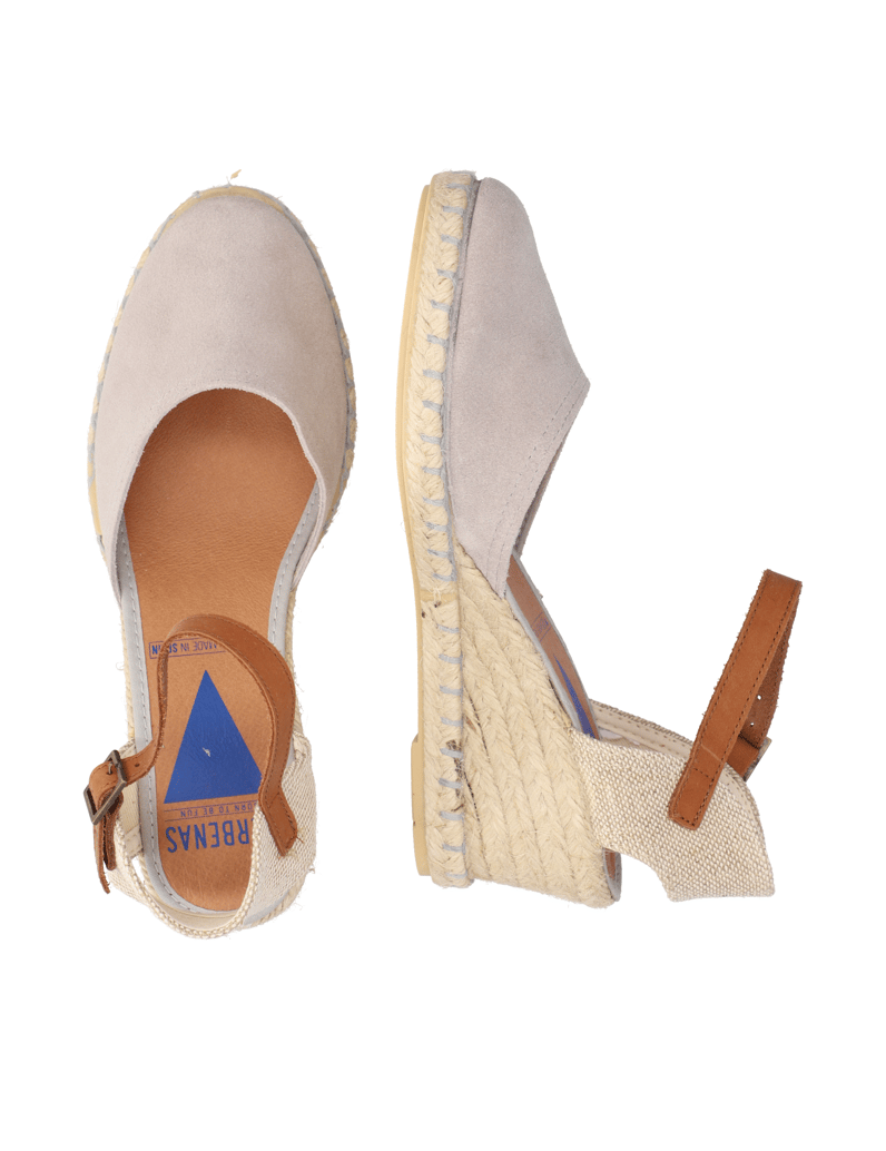 Verbenas-Veloursleder-Keilsandale-beige