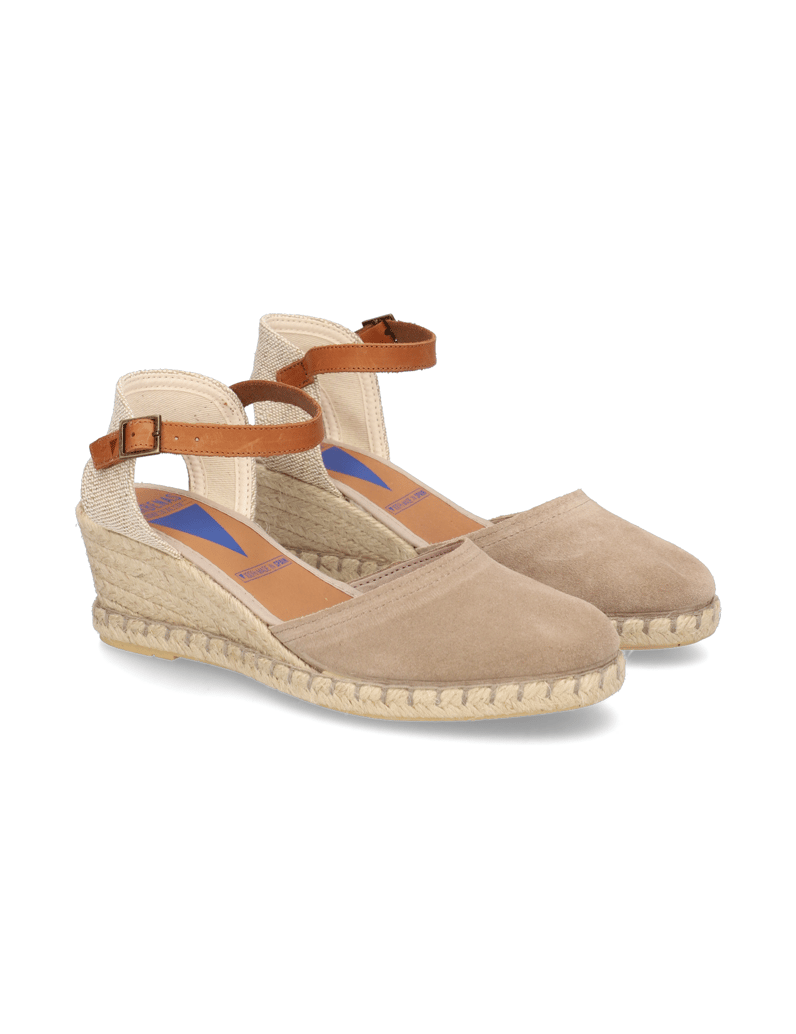 Verbenas-Veloursleder-Keilsandale-beige
