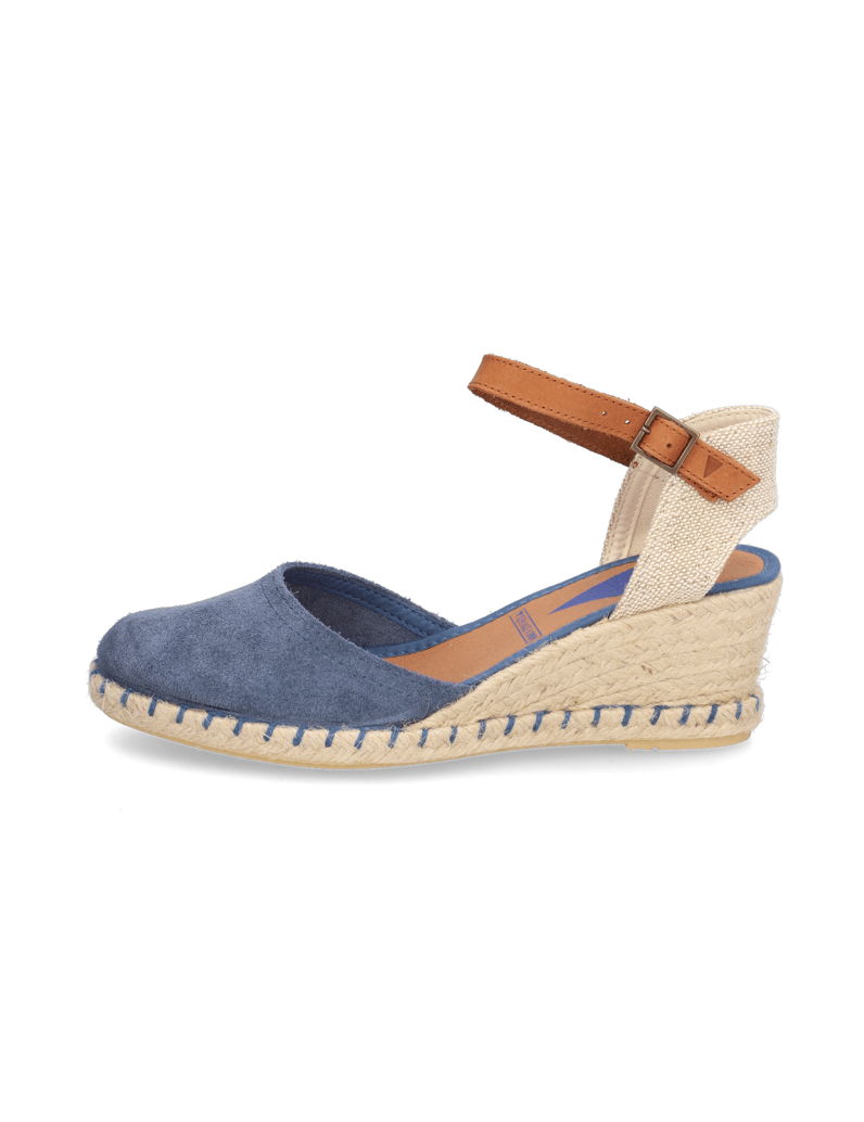 Verbenas-Veloursleder-Keilsandale-beige