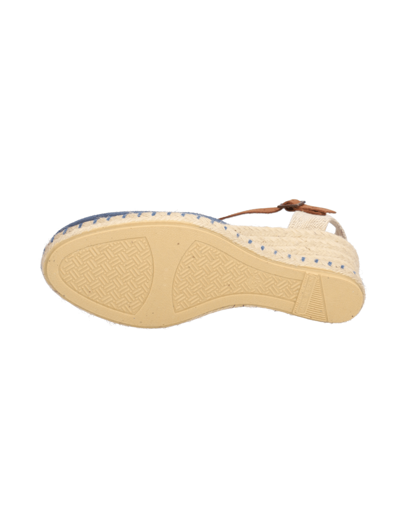 Verbenas-Veloursleder-Keilsandale-beige