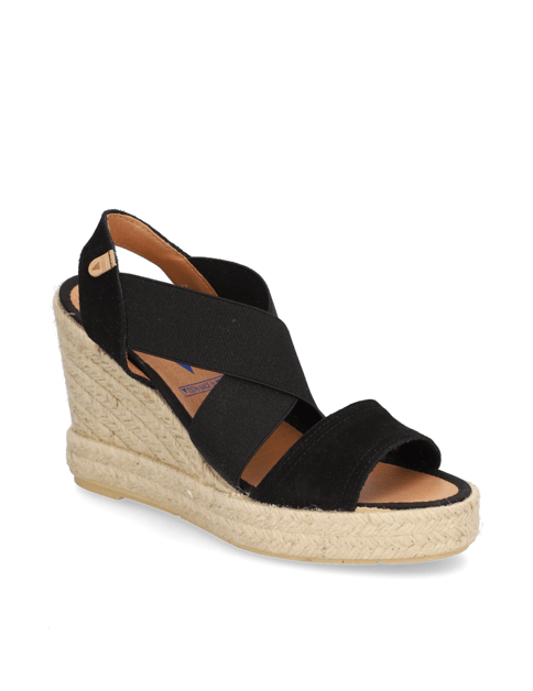 

Veloursleder Keilsandale, Černá