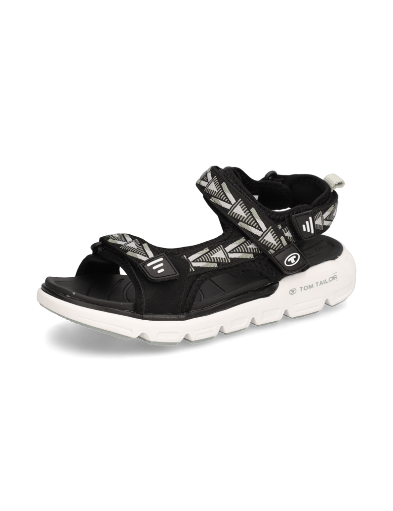 Tom-Tailor-Textil-Sandale-černá