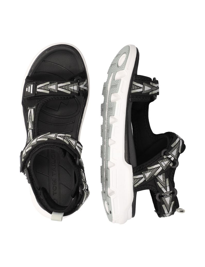 Tom-Tailor-Textil-Sandale-černá