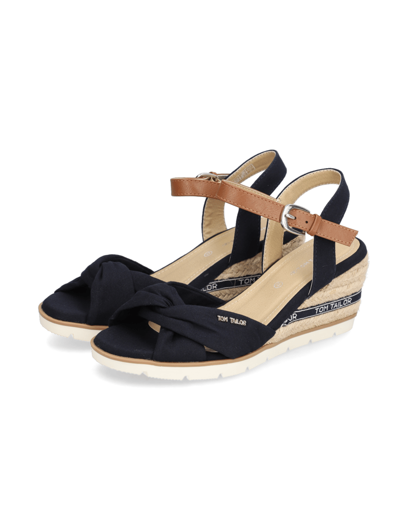Tom-Tailor-Textil-Keilsandale-blau
