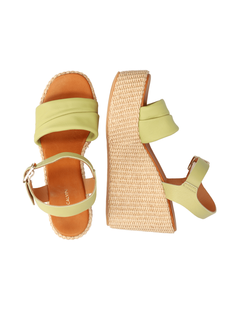 Pat-Calvin-sandály-na-klínku-zelená