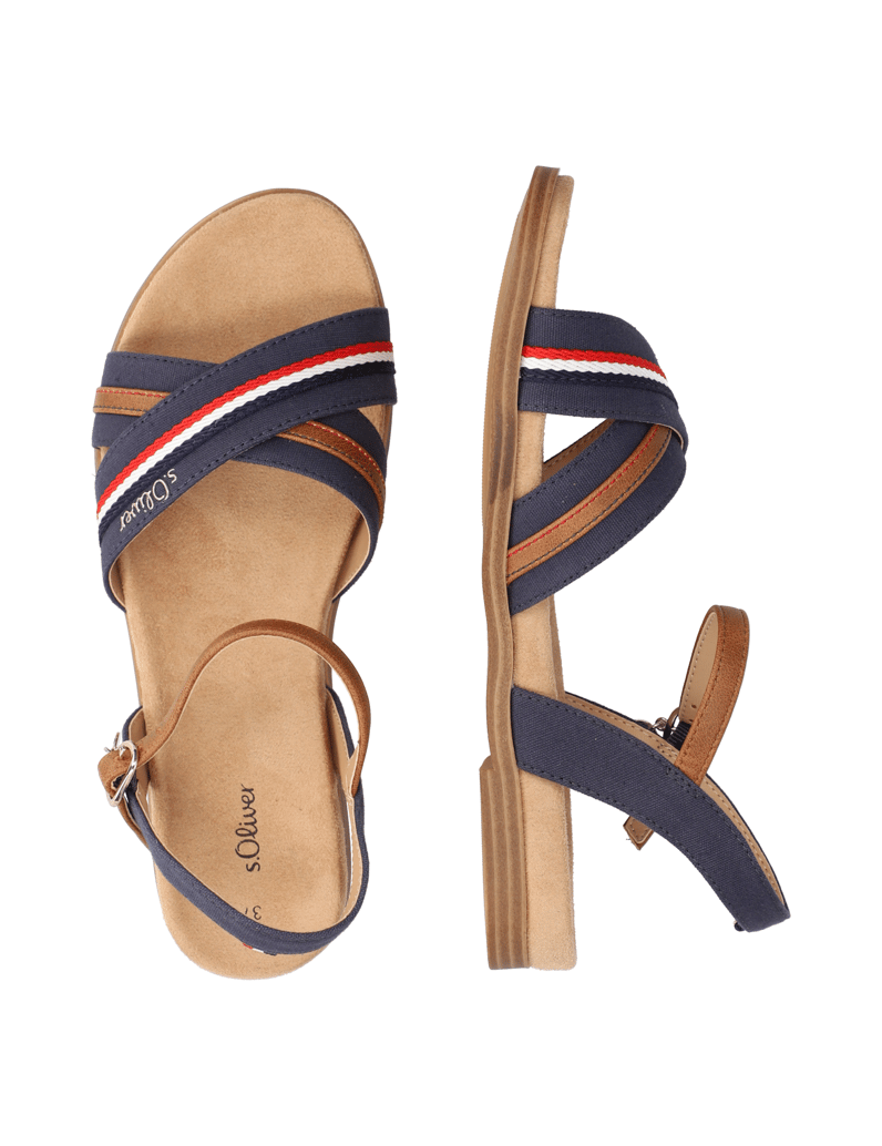 S.Oliver-textil-sandály-modrá