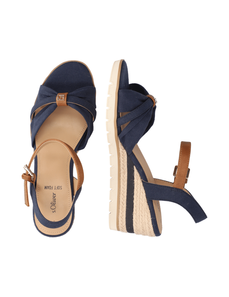 S.Oliver-textil-sandály-na-klínku-béžová