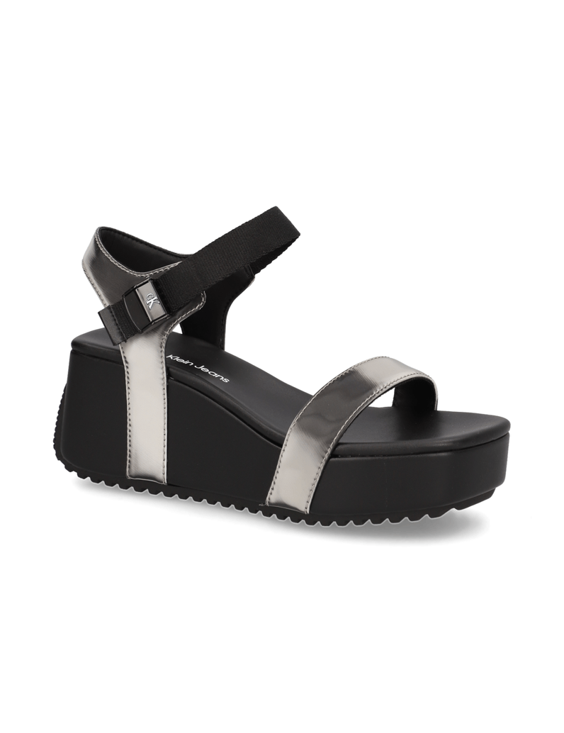 CALVIN-KLEIN-JEANS-WEDGE-BLOCK-SANDAL-METALLIC-DC-čierna