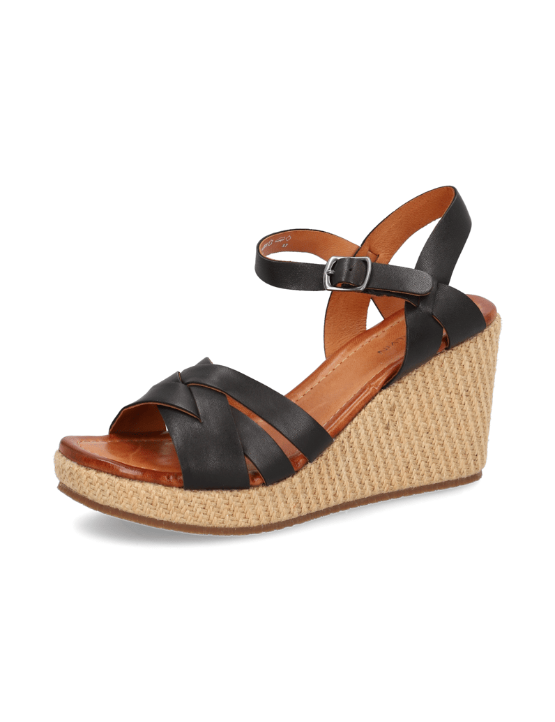 Pat-Calvin-hladká-kůže-sandály-na-klínku-černá