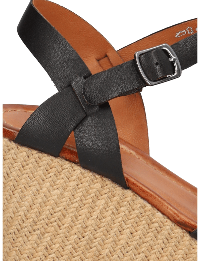 Pat-Calvin-hladká-kůže-sandály-na-klínku-černá