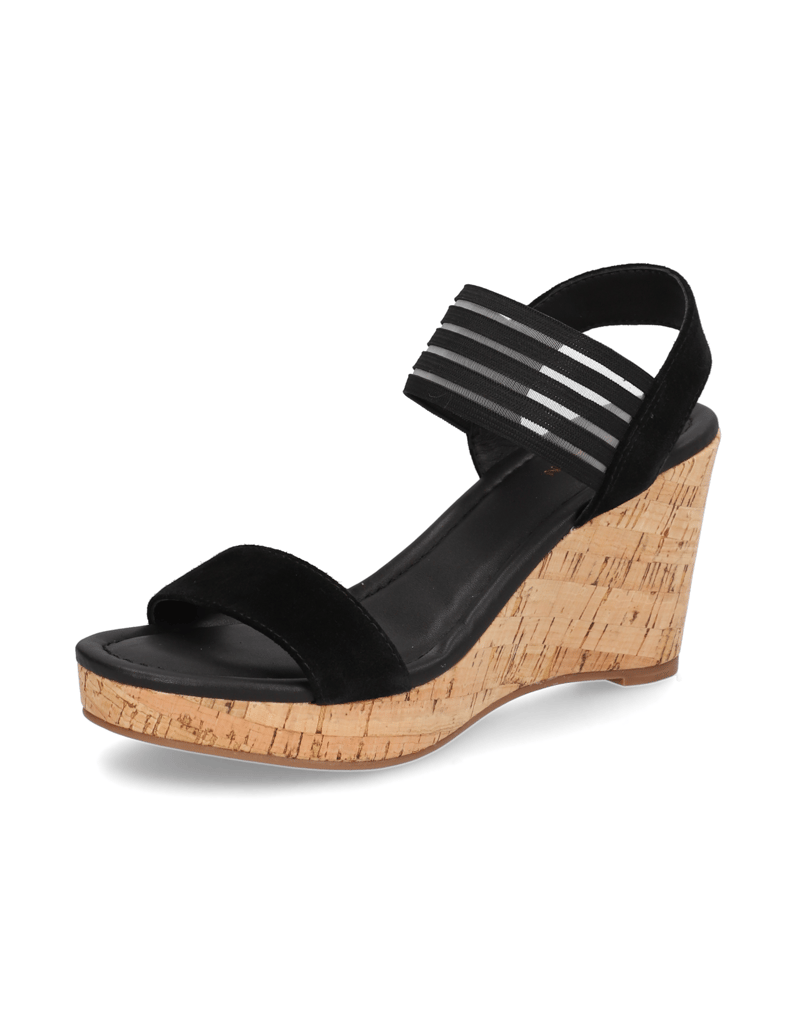 Pat-Calvin-kombinace-kůže-sandály-na-klínku-černá