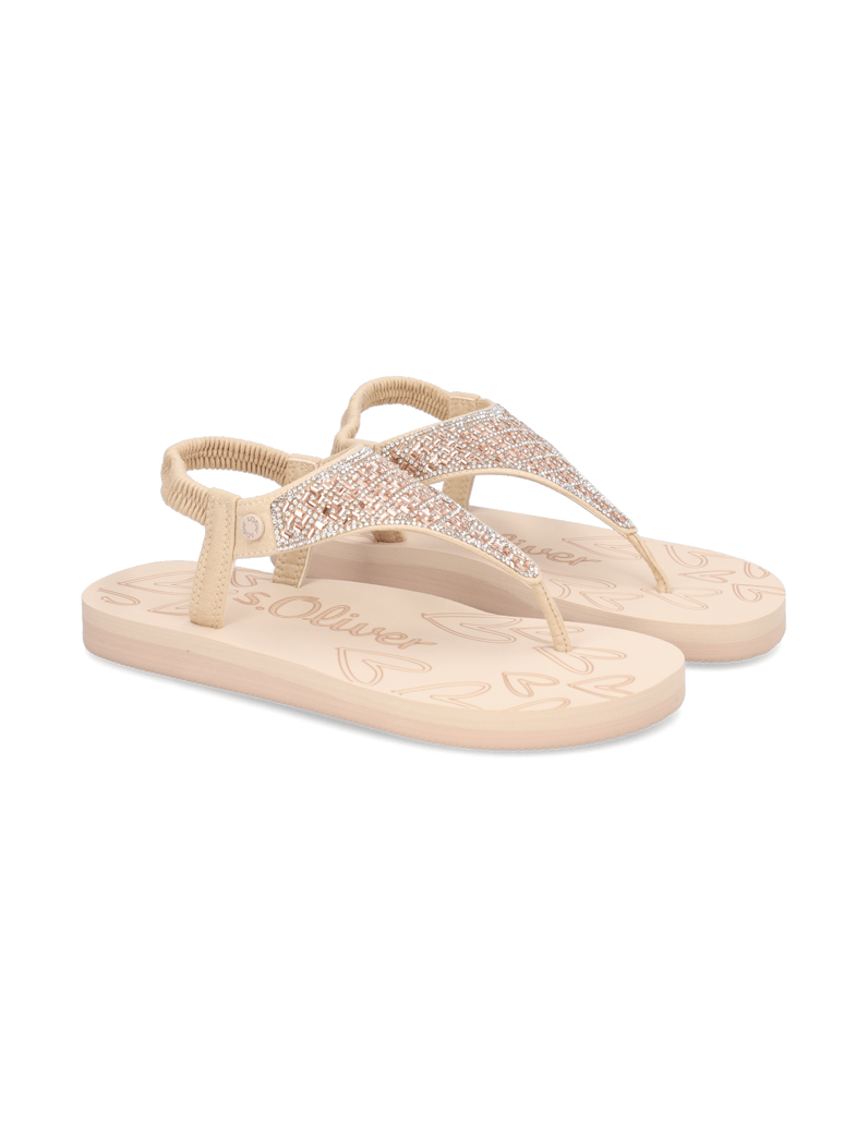 S.Oliver-textil-žabky-růžová