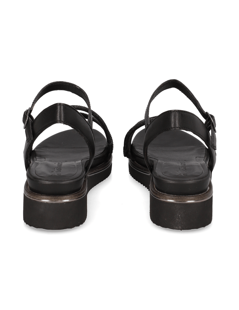 TAMARIS-Glattleder-Sandale-schwarz