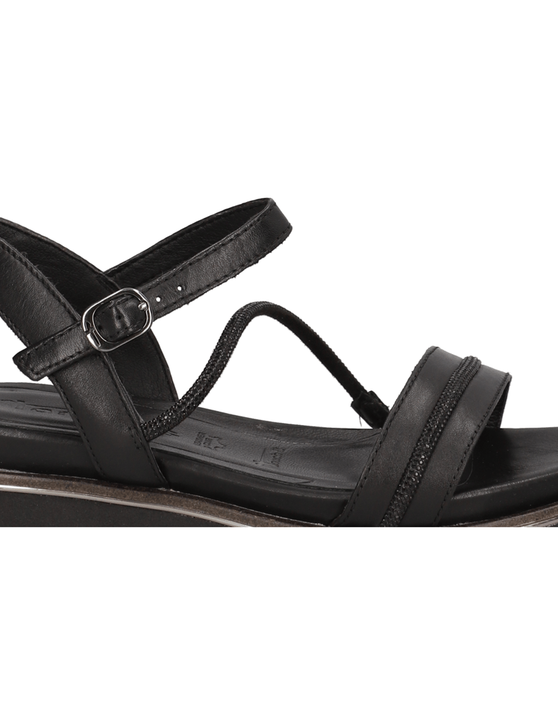 TAMARIS-Glattleder-Sandale-schwarz