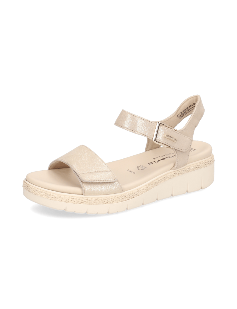 TAMARIS-Nubukleder-Sandale-silber