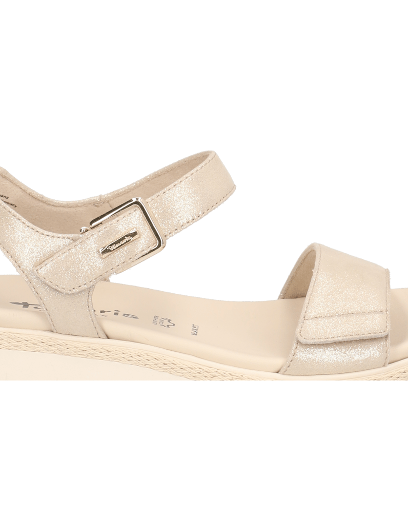 TAMARIS-Nubukleder-Sandale-silber