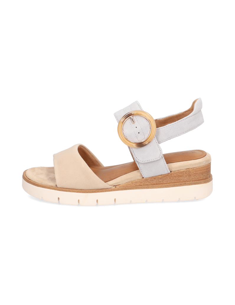 TAMARIS-Veloursleder-Sandale-beige