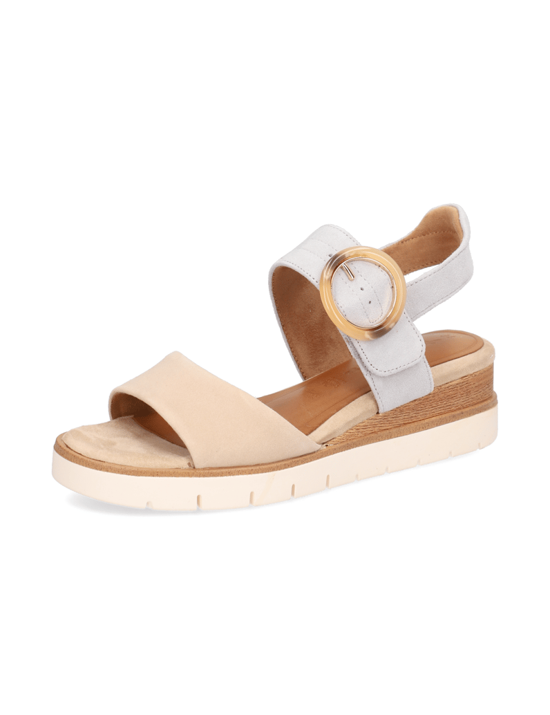 TAMARIS-Veloursleder-Sandale-beige