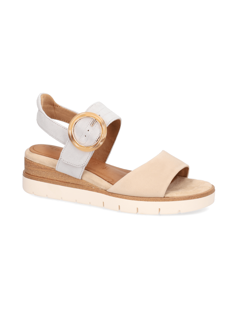 TAMARIS-Veloursleder-Sandale-beige