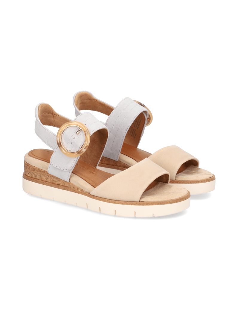 TAMARIS-Veloursleder-Sandale-beige